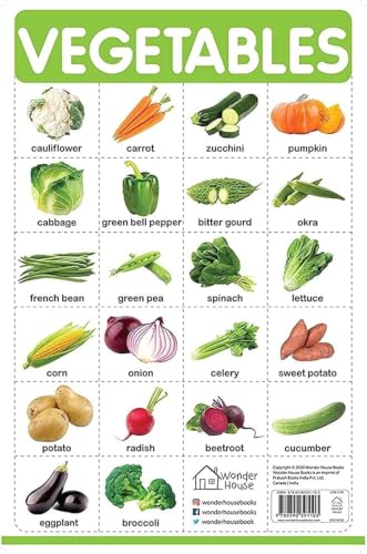 Vegetables - My First Early Learning Wall Chart: For Preschool, Kindergarten, Nursery And Homeschooling (19 Inches X 29 Inches)