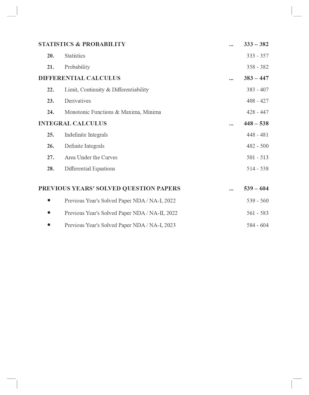 Mathematics for NDA / NA ( National Defence Academy and Naval Academy Entrance Examination ) By RS Aggarwal - Includes Solved Paper NDA / NA - / 2025 - New Revised Edition
