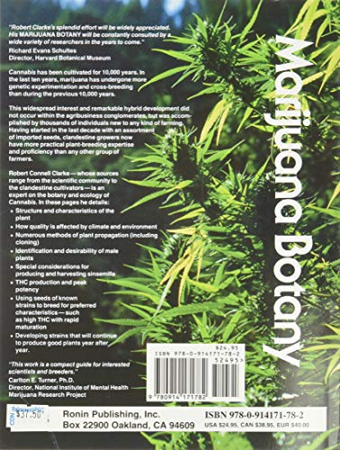 Marijuana Botany: An Advanced Study: The Propagation and Breeding of Distinctive Cannabis