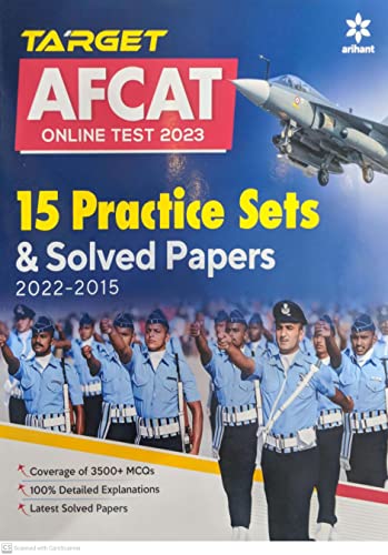 AFCAT 15 Practice Sets & Solved Papers  2023 book cover