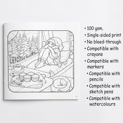 Cozy Cravings Colouring Book – Cute Dessert Colouring Book for Adults, Teens & Kids | Girly Moments, Cozy Girl Moments, Cakes, Coffee, Ice Cream, Sweet Treats & Easy Colouring Pages (Cozy Series)