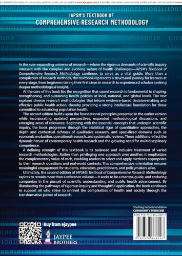 IAPSM's Textbook of Comprehensive Research Methodology, 2/E for PG Medical Students | Covers Quantitative, Qualitative and Operational Research, Biostatistics and AI in Research