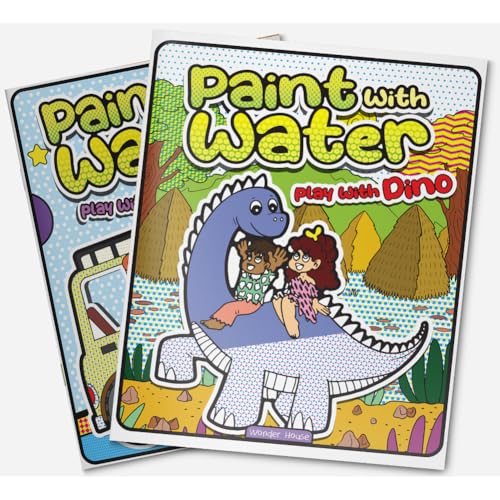 Paint With Water | Play With Dinosaur Roaring Fun With Paintable Dinosaur Pages | Just Add Water | Ages 3–6 | Great For Fine Motor Skills | 1+ Hour Of Mess-Free Art Time