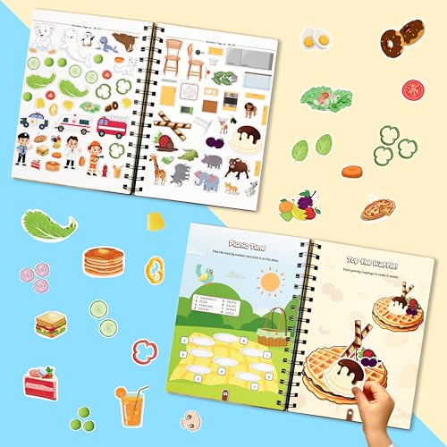 500+ Ultimate Stickers Activity Book for Kids Ages 2-5 Years, Theme Based Reusable Stickers, Fun Learning & Educational Book for Toddlers