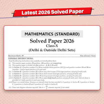 Oswaal CBSE 10 Previous Years Papers | Year-wise: Solved Papers (2017-2026) for Class 10 | Includes 2026 Papers (Delhi & Outside Delhi) - fully solved | NCERT & Competency-based questions | 2027 Exam