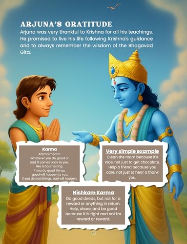 Bhagavad Gita for Kids English Edition | Krishna Stories for Children | Illustrated Moral Stories & Activity Book | Life Lessons & Values | Age 5–10