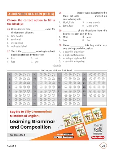 MTG International English Olympiad (IEO) Workbook Class 5 - Chapter-wise MCQs with Achievers Section - SOF Olympiad Books For 2026-27 Exam