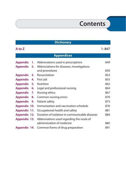 Jaypee's Nurses' Dictionary, 6/E for Nurses & Allied Healthcare Professionals | 1000+ New Entries, 80 Illustrations, Digital Encyclopedia and Appendices on Drugs & First Aid