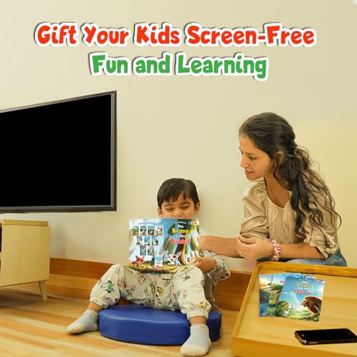 Set of 10 Moral Story Books for Kids, Short Illustrated Bedtime Stories with 3D Animated Images, Read-Aloud Story Books for 3-6 Years