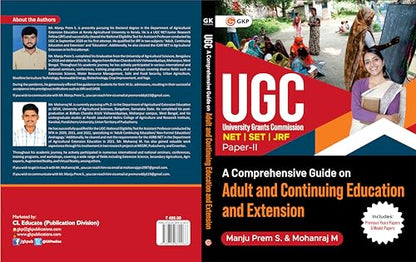 NTA UGC 2024 : NET/SET/JRF Paper II - A Comprehensive Guide on Adult and Continuing Education and Extension by Manju Prem S & Mohanraj M