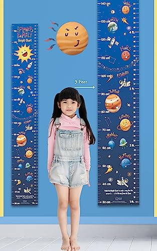 The Planets Family Height Chart (Kids' Height Chart | Height Measuring Scale Sticker | Height Chart Wall Sticker for Children | Nursery Decoration)