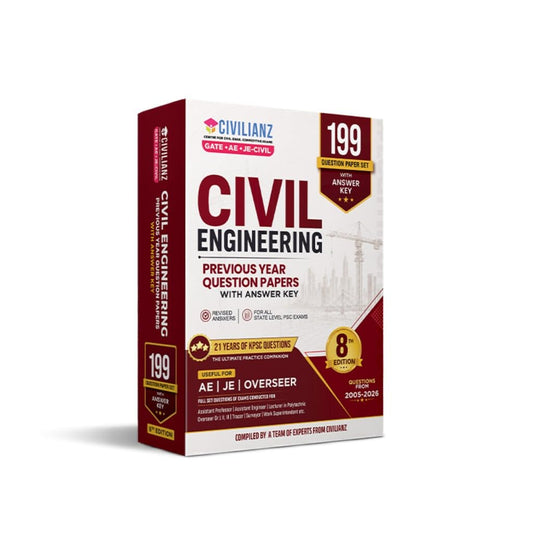 199 CIVIL ENGINEERING PREVIOUS YEAR QUESTION PAPERS WITH ANSWER KEY 2005-2026