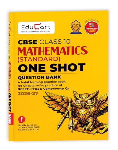 Educart One-shot Mathematics Standard CBSE Class 10 Question Bank 2026-27 (Strictly for Boards Exam 2027)