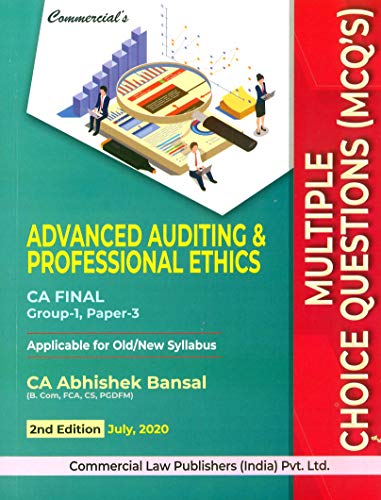Commercials Advanced Auditing & professional Ethics CA Final MCQs (Group-1,Paper-3) - 2/E, July 202 book cover