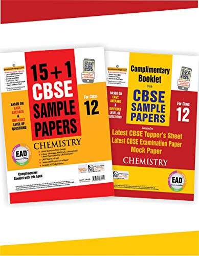 Ead 15+1 Cbse Sample Papers For Class 12 Chemistry For 2019 Examination book cover