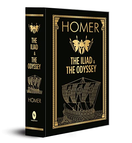 HOMER: The Iliad & the Odyssey (Deluxe Hardbound Edition) book cover