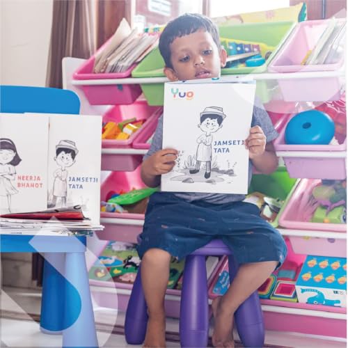 Yug Media: Jamsetji Tata Biography Story Book for Kids | Illustrated Inspirational Book with Colourful Pictures | Fun Learning Activity Book | Story books for 3+ year old | Includes 5 Interactive Activities | Story of Vision, Leadership & Innovation