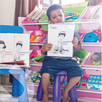 Yug Media: Jamsetji Tata Biography Story Book for Kids | Illustrated Inspirational Book with Colourful Pictures | Fun Learning Activity Book | Story books for 3+ year old | Includes 5 Interactive Activities | Story of Vision, Leadership & Innovation
