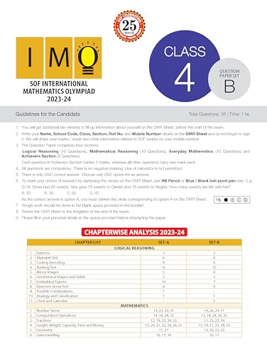 MTG IMO Olympiad 10 Previous Years Papers Class 4 Mathematics (2025-2021 Set A & B) - Model Test Papers with 24 Sample OMR Sheets | PYQ Book For SOF Olympiad 2026-27 Exam