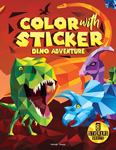 Color with sticker Dino Adventure book cover
