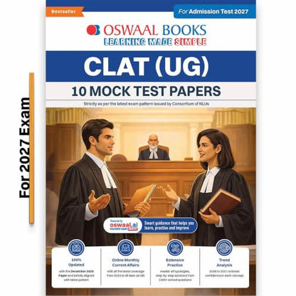 Oswaal CLAT (UG) (Common Law Admission Test) | 10 Mock Test Papers | For 2027 Admission Test