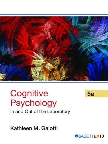 Cognitive Psychology: In And Out Of The Laboratory book cover
