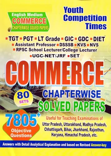 Youth Competition Times | Commerce | Chapterwise Solved Papers | TGT | PGT | LT GRADE | GIC | GDC | DIET | English Medium