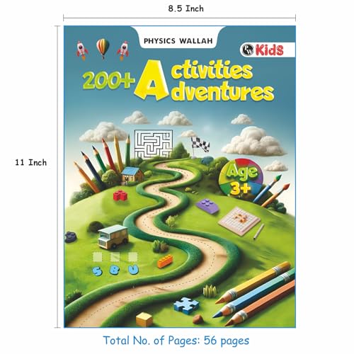 200+ Adventure Activity Book for Kids, Early Learning Educational Book with 500+ Free Worksheets & Parenting Tips, Brain Booster Books for Kids 3 - 4 Years