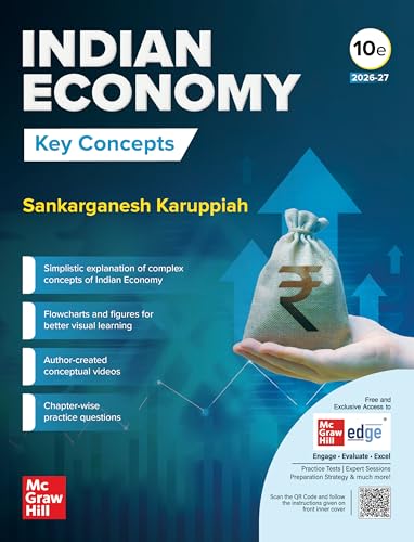 Indian Economy Key Concepts, 10e by IRS Sankarganesh Karuppiah for UPSC Civil Services 2026-27: Simplified Key Concepts with Flowcharts, Video Lectures & Practice Questions | Prelims & Mains Exams