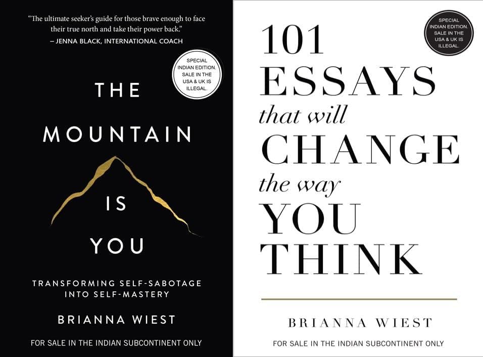 The Mountain Is You+101 Essays That Will Change the Way You Think | Self Help Book Combo | Personal Growth, Motivation & Mindset Books