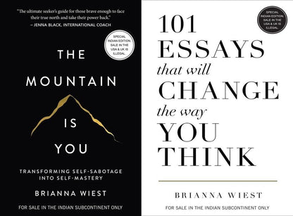 The Mountain Is You+101 Essays That Will Change the Way You Think | Self Help Book Combo | Personal Growth, Motivation & Mindset Books