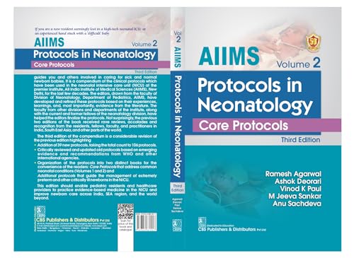 AIIMS Protocols In Neonatology Core Protocols 2 Vol Set 3rd Reprint Edition (PB 2025): 1,2