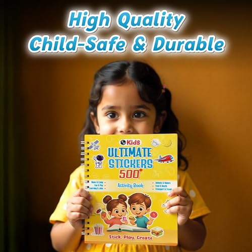 500+ Ultimate Stickers Activity Book for Kids Ages 2-5 Years, Theme Based Reusable Stickers, Fun Learning & Educational Book for Toddlers