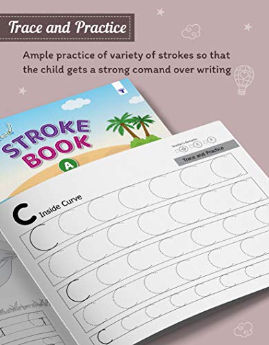 Nurture Pattern Writing And Stroke Books For Kids | 2 To 5 Year | Practice Standing And Sleeping Lines, Curves, Abcd Alphabet Tracing | Includes Colourful Pictures, Activities | Set Of 3 [Paperback]
