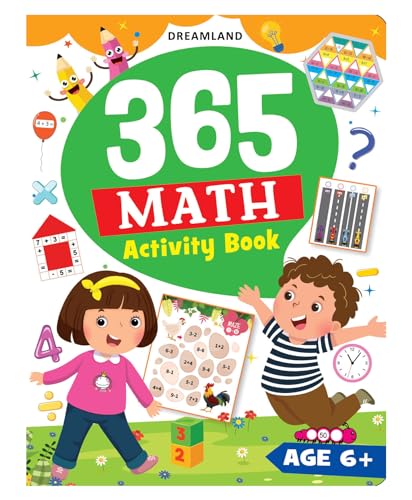 365 Maths Activity Book for Kids Ages 5-10 | Fun Math Workbook with Addition, Subtraction, Multiplication & Division | Interactive Activities to Build Confidence & Core Skills