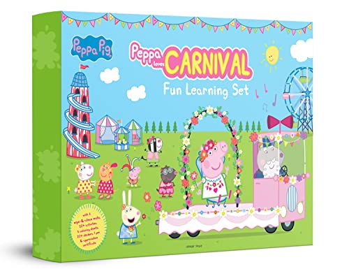 Peppa Pig - Peppa Loves Carnival : Fun Learning Set (With Wipe And Clean Mats, Coloring Sheets, Stic