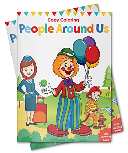 Little Artist Series People Around Us: Copy Colour Books book cover