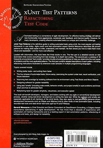 xUnit Test Patterns: Refactoring Test Code