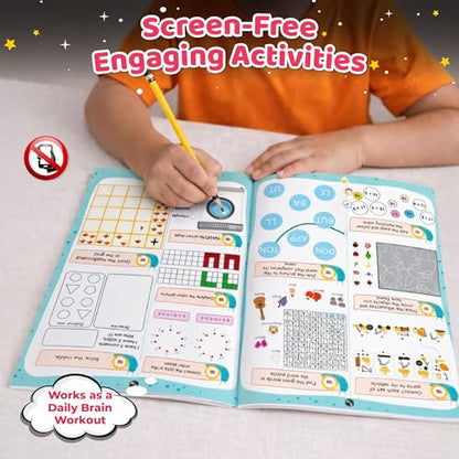 1200+ Brain Booster Activity Book for Kids Ages 5–9 | Theme Based Activity Book with 500+ Free Printable Worksheets & Parenting Tips | Puzzles, Mazes, Brain Teasers, Word Searches and Mind Games