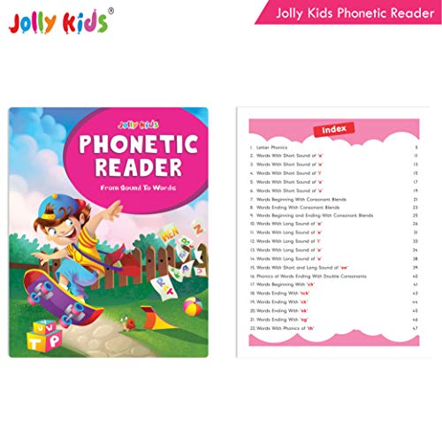 Jolly Kids Phonetic Readers from Sound to Words Book for Kids Ages 3-7 Years| Vowel & Consonants Sound | Sight Words | Learning the Letter Sound | ... Child's First Steps in Reading with Phonics