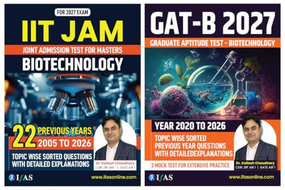 IIT JAM Biotechnology and GAT B PYQ Book Combo (2 Books) | Previous Year Questions (2005-2026) with Solutions for IIT JAM Biotechnology and ... (GAT B Biotechnology & IIT JAM Biotechnology)