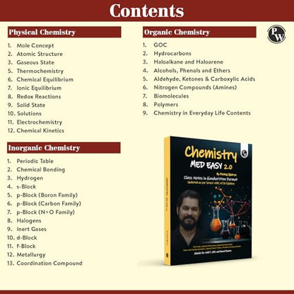 PW Chemistry Med Easy | Pankaj Sir Handwritten Chemistry Notes | NEET/JEE & Board Exams Prep Book with Formulas, Tips, Tricks & Quick Revision