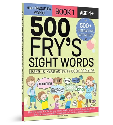 500 Fry’s Sight Words: Learn to Read Activity Book for Kids - Book book cover