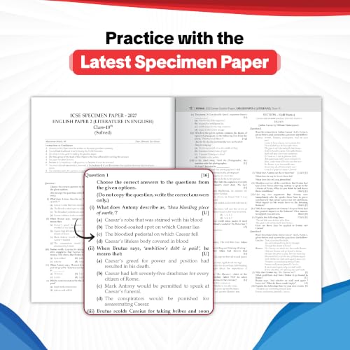 Oswaal ICSE | 10 Sample Question Papers | Class 10 | English Paper-2 (Literature) (For 2027 Exam) | Includes–Board Paper 2026 & Specimen 2027 | With On Tips Notes, Mind Maps & Oswaal AI