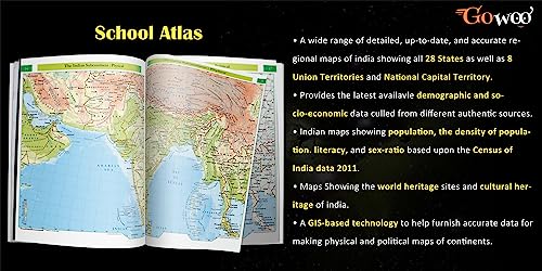 SCHOOL ATLAS (ENGLISH) - MAPLITHO | Student's Guide to Geography: Latest Edition Atlas with Detailed Maps