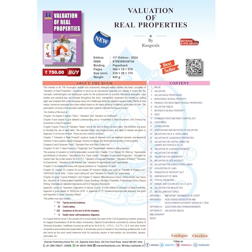 Valuation of Real Properties By Rangwala