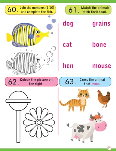 Brilliant Brain Activity Book for Kids Age 4–5 Years with Matching, Colouring, Counting & More | 88 Pages of Educational & Fun Activities for Early Learning