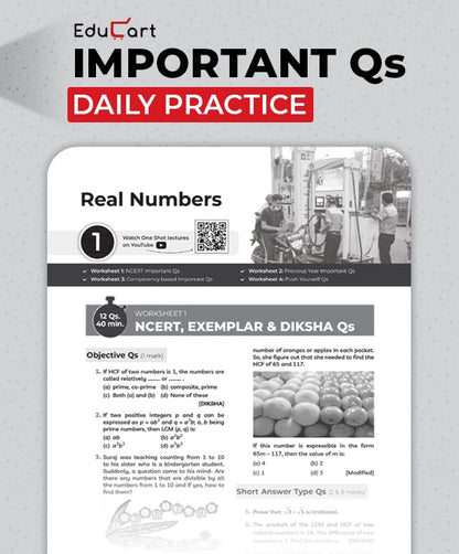 Educart One-shot Mathematics Standard CBSE Class 10 Question Bank 2026-27 (Strictly for Boards Exam 2027)