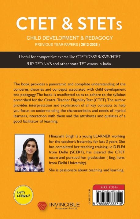 CTET & STETs Child Development and Pedagogy with Previous Year Papers (2012-26) | Himanshi Singh