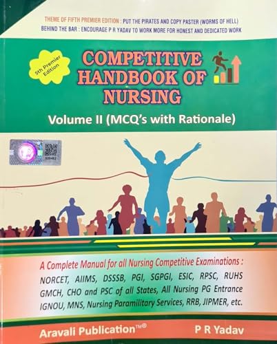 PR Yadav - Competitive Handbook of Nursing - Vol 1 + 2 + 3 - 5th Premiere Ed. - Set of 3 Books - 2024 - [ORIGINAL BOOKS-TOP GRADE PAPER & PRINT] Updated for 2025 Exams